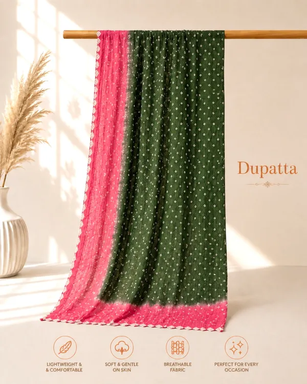 Rani_Pink_Cotton_Bandhani/Bandhej_Suit_Dress_Materials_Women