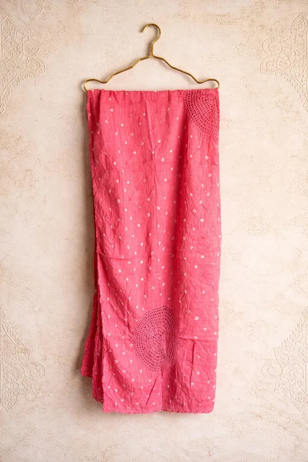 Pink_Cotton_Bandhani/Bandhej_Suit_Dress_Materials_Women