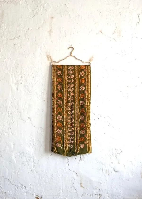 Henna_Green_Cotton_Bandhani/Bandhej_Suit_Dress_Materials_Women