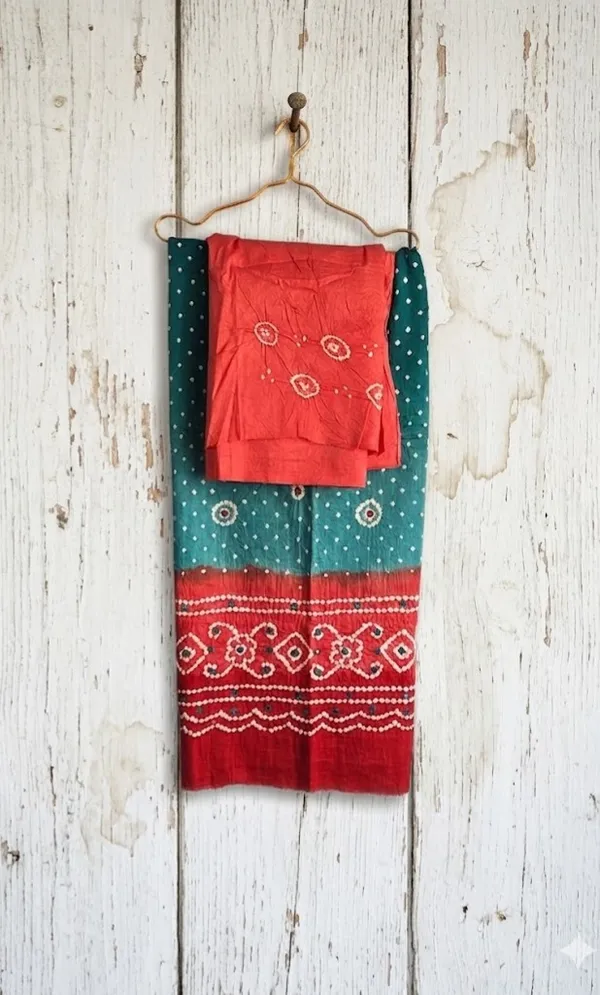 Baby_Blue_Cotton_Bandhani/Bandhej_Suit_Dress_Materials_Women