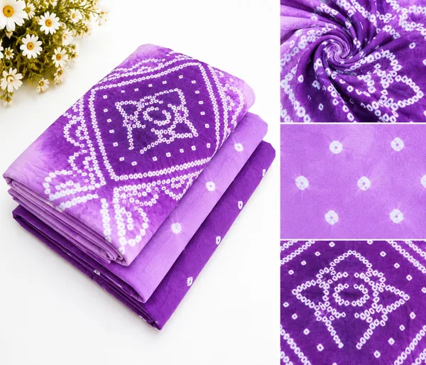 Purple_Cotton_Bandhani/Bandhej_Suit_Dress_Materials_Women