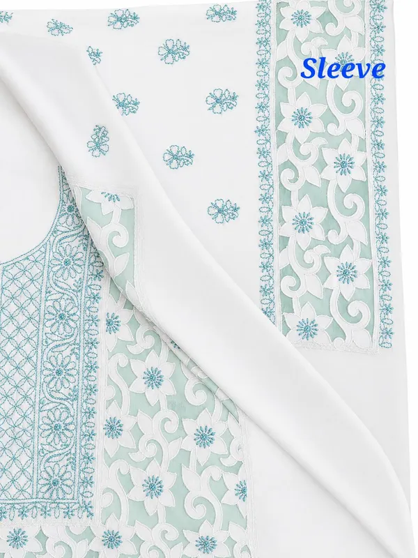 Noor_Chikankari_Applique_2pc_Suit_Dress_Material_Ivory_Aqua_Women