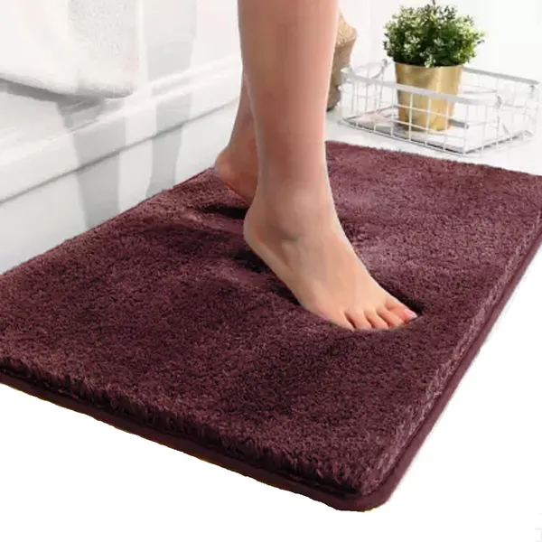 Brown_Microfiber_Poly_Cotton_40_X_60_Cm_Rectangular_Floor_Mat_Bath_Mat_Super_Absorbent_Anti_Skid_Ideal_For_Home_Bathroom_Bedroom_Kitchen_Set_Of_2