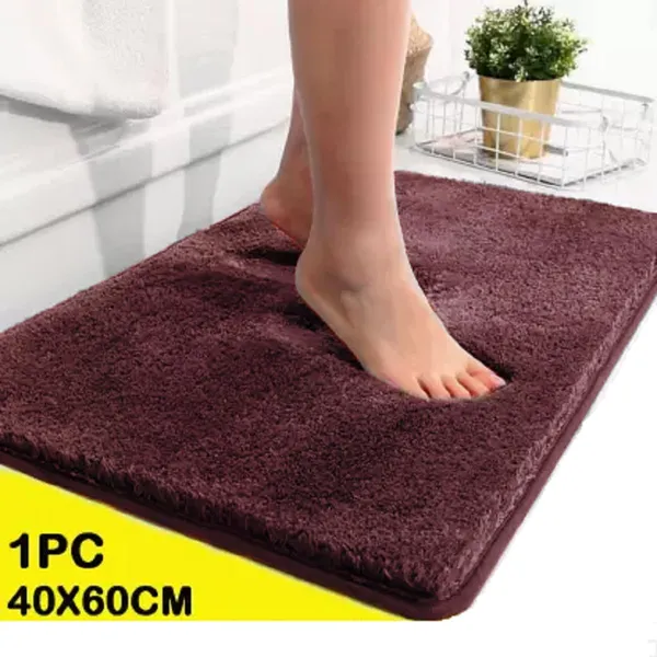 Brown_Microfiber_Poly_Cotton_40_X_60_Cm_Rectangular_Floor_Mat_Bath_Mat_Super_Absorbent_Anti_Skid_Ideal_For_Home_Bathroom_Bedroom_Kitchen_Set_Of_2