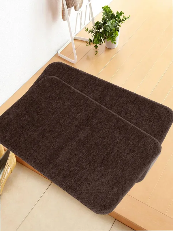 Brown_Microfiber_35_X_50_Cm_Rectangular_Floor_Mat_Ideal_For_Bathroom_Bedroom_Kitchen_Set_Of_2