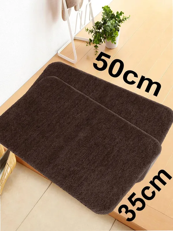 Brown_Microfiber_35_X_50_Cm_Rectangular_Floor_Mat_Ideal_For_Bathroom_Bedroom_Kitchen_Set_Of_2