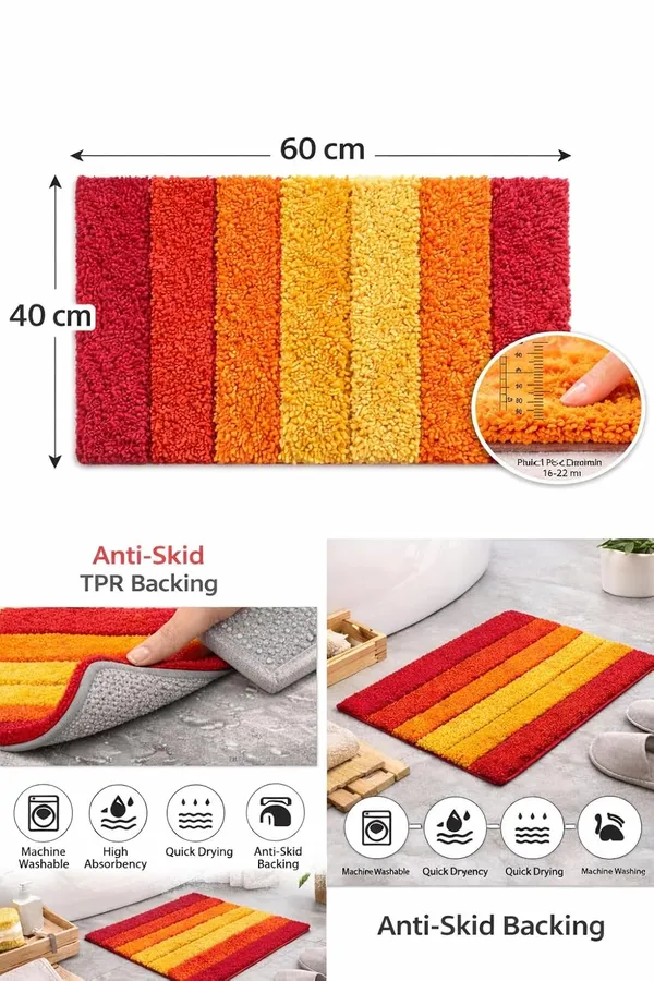 Red_Orange_Gold_Microfiber_2000_Gsm_40_X_60_Cm_Bath_Mat_Super_Absorbent_Anti_Skid_Floor_Mat_Ideal_For_Bathroom_Bedroom_Kitchen_Set_Of_1