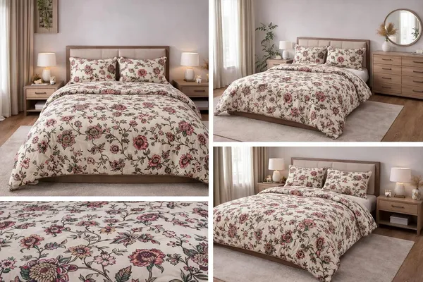 Rose_Pattern_Flower_Microfiber_Double_Bed_Bedding_Set_1_Comforter_1_Bed_Sheet_2_Pillow_Covers_Ideal_For_Bedroom_Set_Of_4