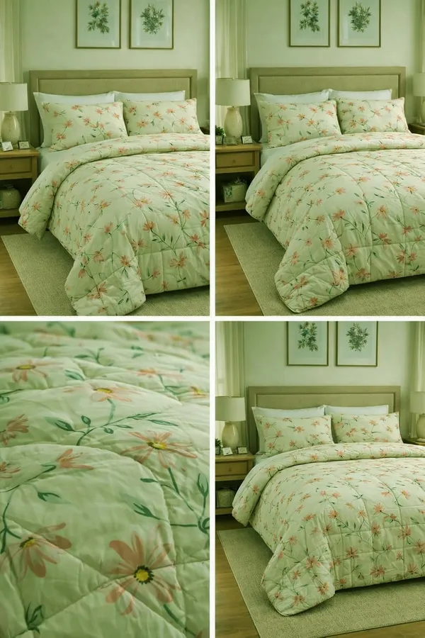 Sunlit_Garden_Microfiber_Double_Bed_Bedding_Set_1_Comforter_1_Bed_Sheet_2_Pillow_Covers_Ideal_For_Bedroom_Set_Of_4