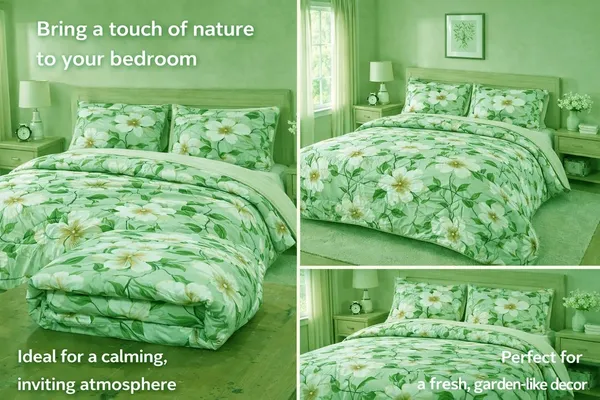 Sage_Green_Microfiber_Double_Bed_Bedding_Set_1_Comforter_1_Bed_Sheet_2_Pillow_Covers_Ideal_For_Bedroom_Set_Of_4
