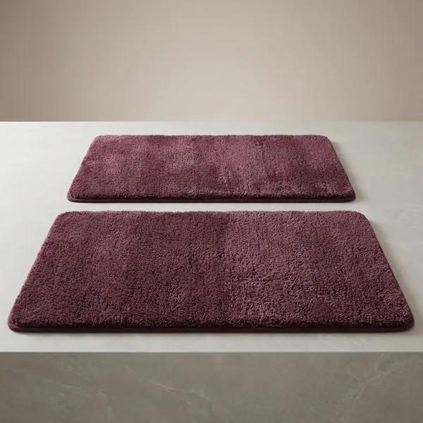 Brown_Microfiber_Poly_Cotton_40_X_60_Cm_Rectangular_Floor_Mat_Bath_Mat_Super_Absorbent_Anti_Skid_Ideal_For_Home_Bathroom_Bedroom_Kitchen_Set_Of_2