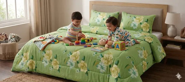 Pista_Green__bedding_setof_4pcs__1pc_Ac_Comforter_,1_Bed_sheet_,2_pillow_covers