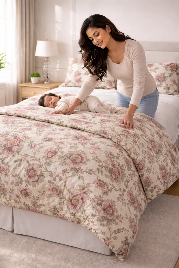 Rose_Pattern_Flower_Microfiber_Double_Bed_Bedding_Set_1_Comforter_1_Bed_Sheet_2_Pillow_Covers_Ideal_For_Bedroom_Set_Of_4