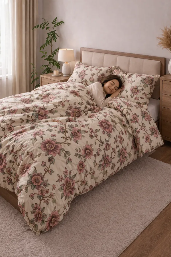 Rose_Pattern_Flower_Microfiber_Double_Bed_Bedding_Set_1_Comforter_1_Bed_Sheet_2_Pillow_Covers_Ideal_For_Bedroom_Set_Of_4