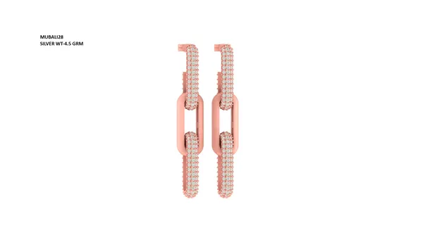 Rose_Gold_Silver_Tiffany_Chain_Earrings_For_Women_|_925_Pure_Silver