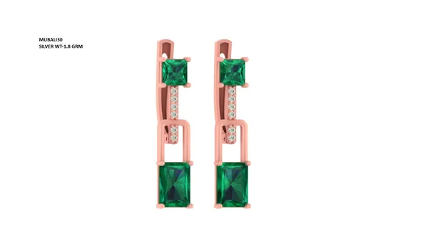 Rose_Gold_Silver_Hoop_Drop_Earrings_For_Women_|_925_Pure_Silver