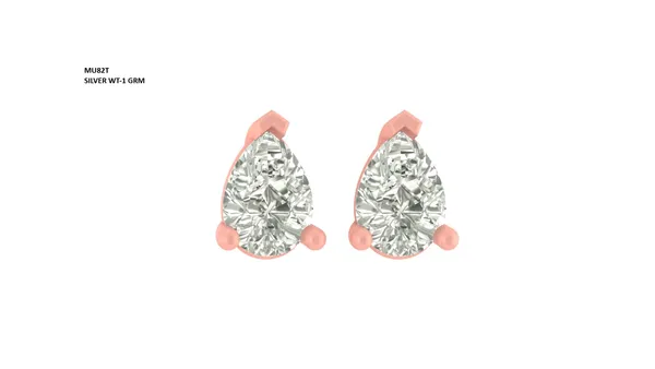Rose_Gold_Silver_Pear_Studs_For_Women_|_925_Pure_Silver