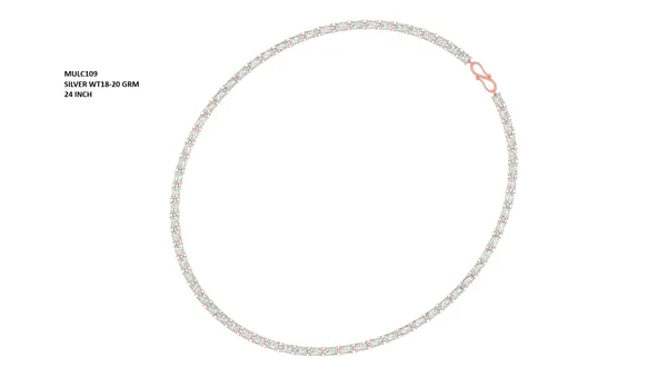 Rose_Gold_Tennis_Neck_Silver_Chain_For_Women_|_925_Pure_Silver