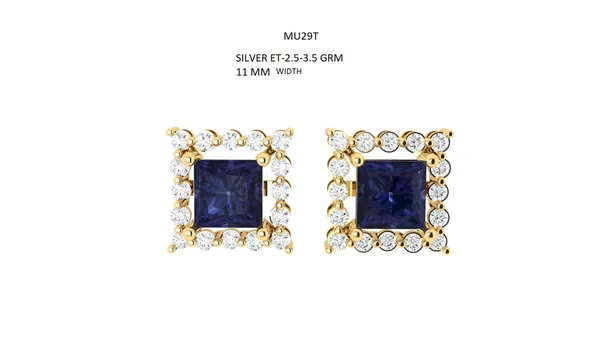 Rose_Gold_Silver_Square_Stud_Earrings_For_Women_|_925_Pure_Silver