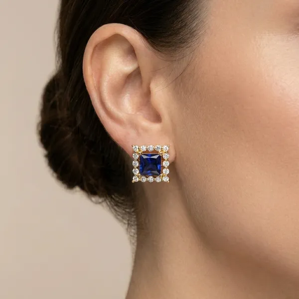 Rose_Gold_Silver_Square_Stud_Earrings_For_Women_|_925_Pure_Silver