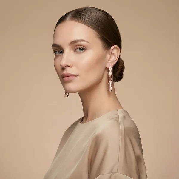 Rose_Gold_Silver_Tiffany_Chain_Earrings_For_Women_|_925_Pure_Silver
