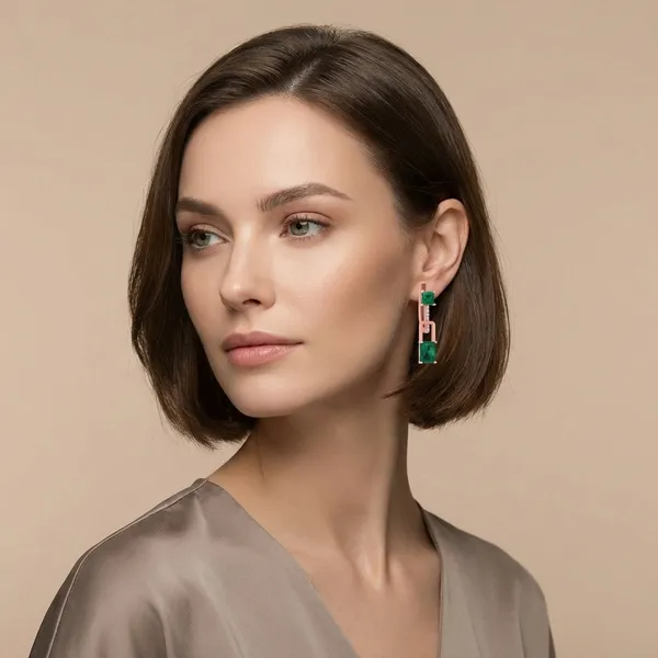 Rose_Gold_Silver_Hoop_Drop_Earrings_For_Women_|_925_Pure_Silver