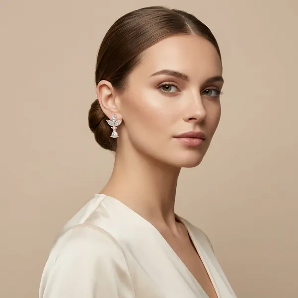 Rose_Gold_Stud_Silver_Earrings_For_Women_|_925_Pure_Silver