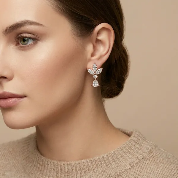 Rose_Gold_Stud_Silver_Earrings_For_Women_|_925_Pure_Silver