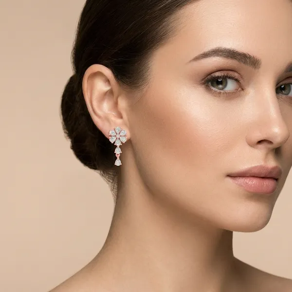 Rose_Gold_Stud_Silver_Earrings_For_Women_|_925_Pure_Silver