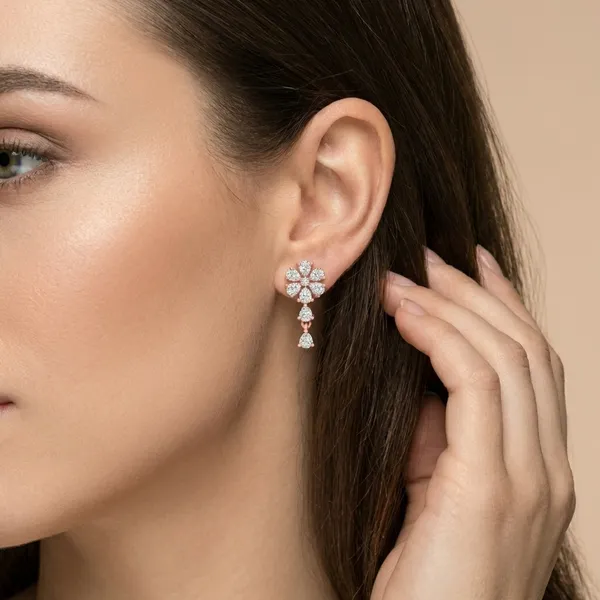 Rose_Gold_Stud_Silver_Earrings_For_Women_|_925_Pure_Silver
