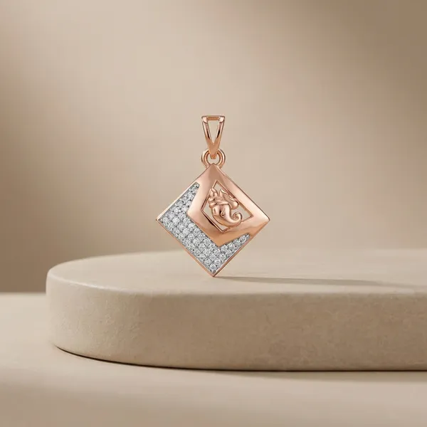 Rose_Gold_Lightweight_Ganesha_Silver_Pendant_|_925_Pure_Silver
