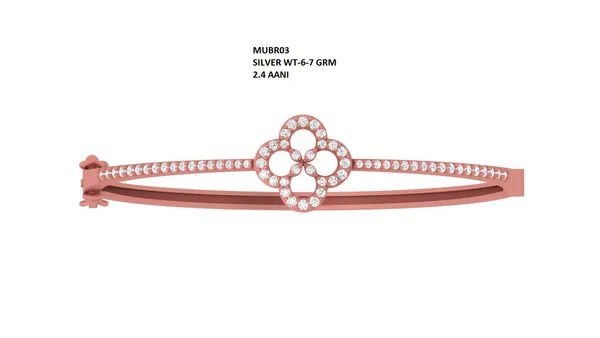 Rose_Gold_Silver_Clover_Bracelet_For_Women_|_925_Pure_Silver