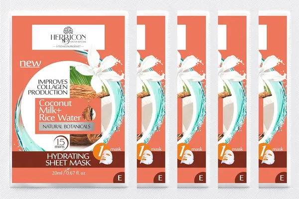 Face_Sheet_Mask_With_Rice_Water_And_Coconut_Milk_For_Deep_Hydration_20_G_Pack_Of_5