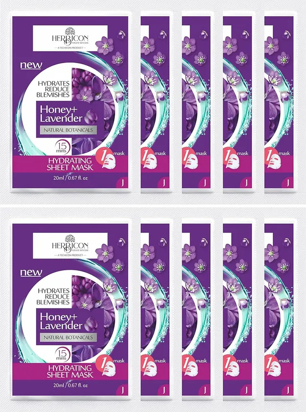 Honey_With_Lavender_Face_Sheet_Mask_For_Light_Weight_And_Soothing_And_Brightening_Skin_20_G_Pack_Of_10