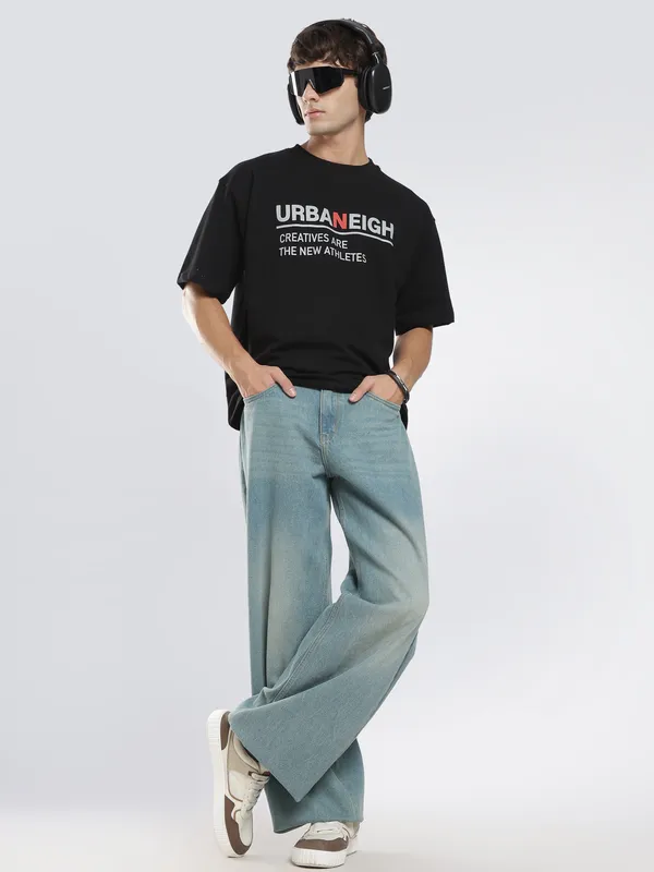 Jet_Black_Cotton_Round_Neck_Reg_Fit_Printed_Tee_For_Men