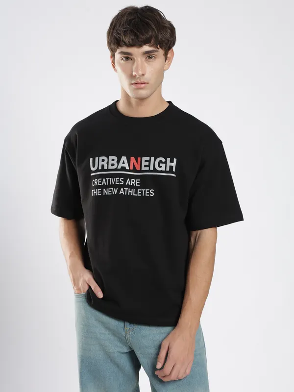 Jet_Black_Cotton_Round_Neck_Reg_Fit_Printed_Tee_For_Men