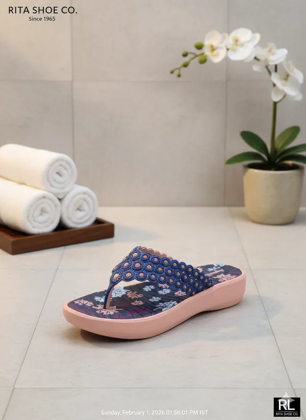 Soft_Sole_Peach_And_Navy_Blue_Slippers_For_Women_And_Girls