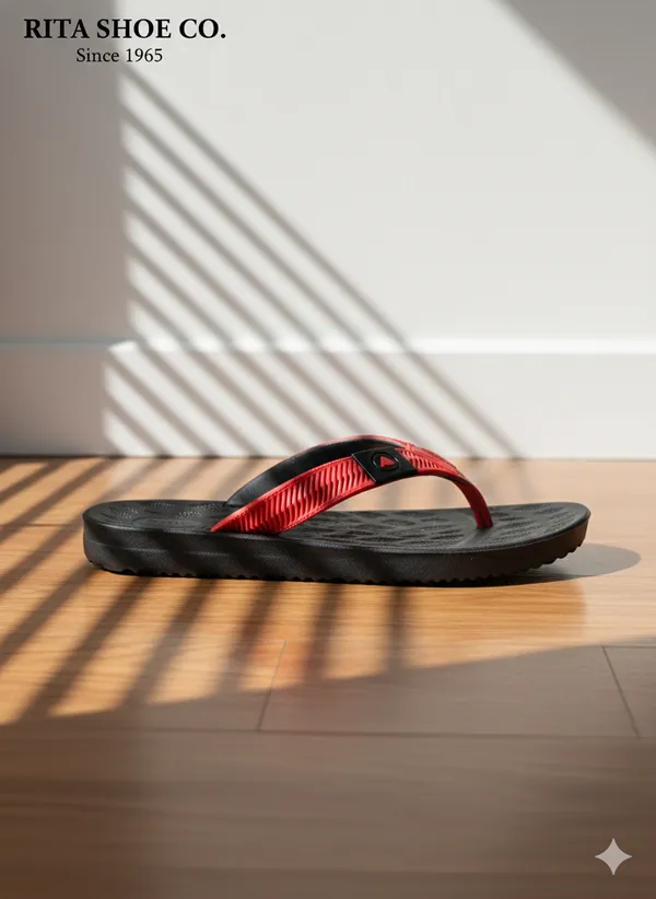 Soft_Sole_Black_And_Red_Slippers_For_Women_And_Girls