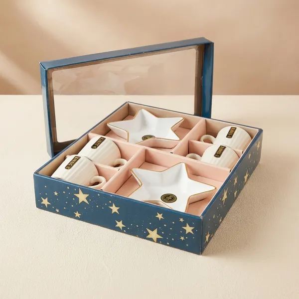 White_Ceramic_Premium_Star_Buzz_Coffee_Set_(Pack_of_6)