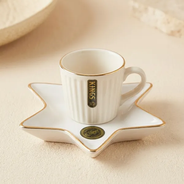 White_Ceramic_Premium_Star_Buzz_Coffee_Set_(Pack_of_6)