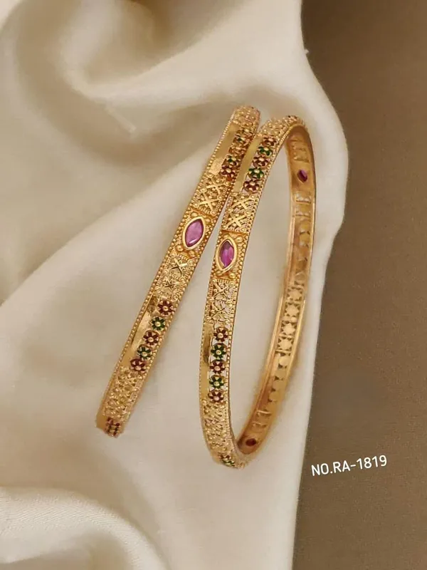 Gold_Plated_Metal_With_Ruby_And_Cubic_Zirconia_Stones_Bangles_For_Women