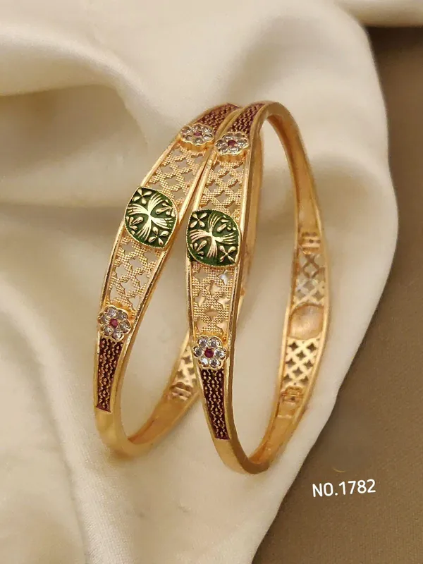Gold_Plated_Metal_With_Meenakari_Enamel_Work_Bangles_For_Women
