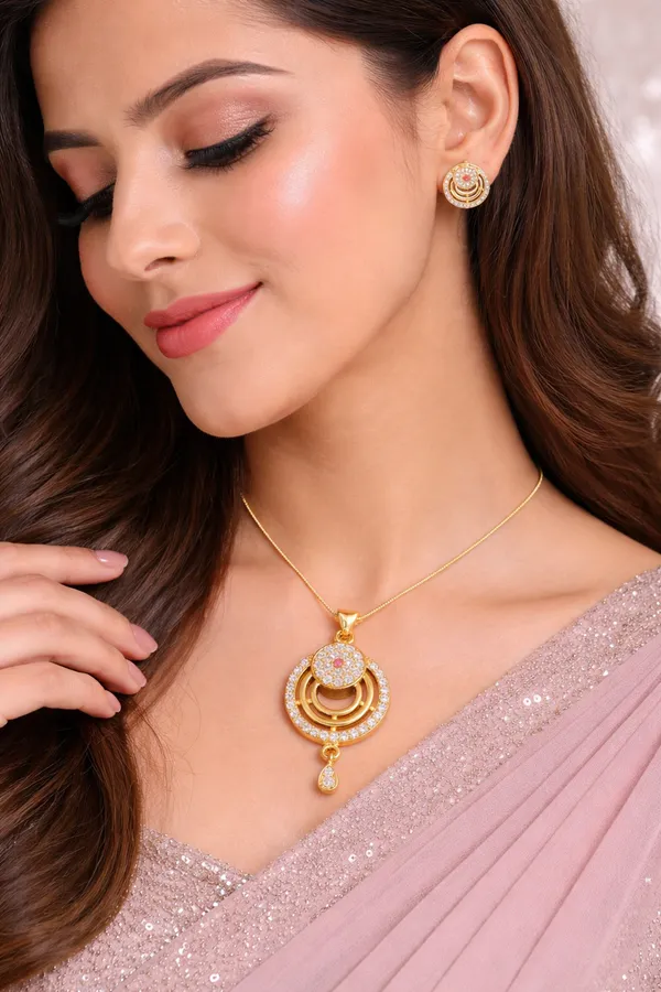 Gold_Plated_Metal_With_American_Diamond_Stones_Pendant_For_Women