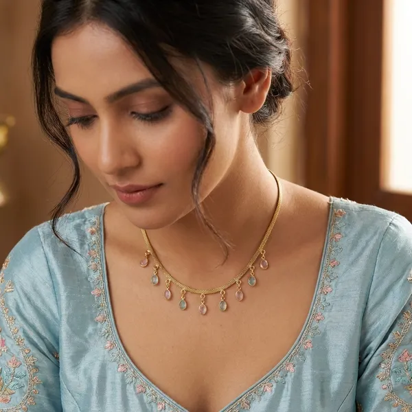 Gold_Tone_Metal_With_Gemstones_Necklace_For_Women