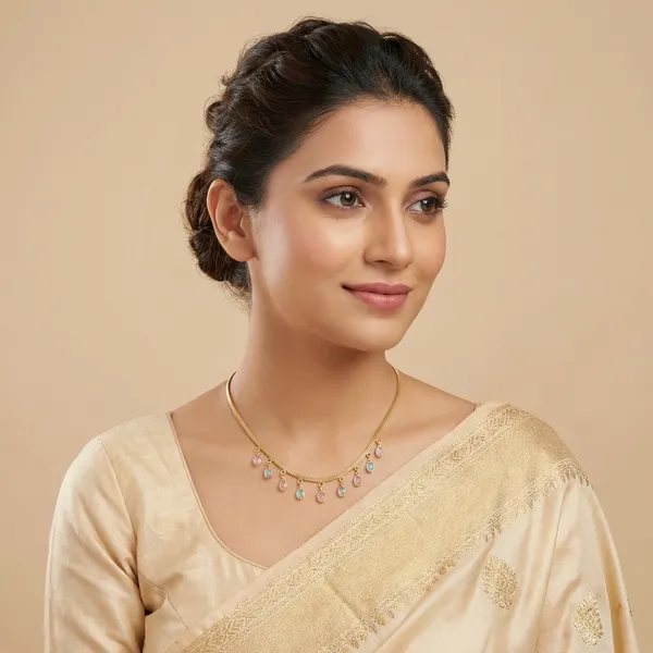 Gold_Tone_Metal_With_Gemstones_Necklace_For_Women