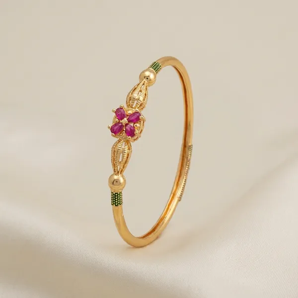 Gold_Brass_Bangles_For_Women(Set_of_2/4)