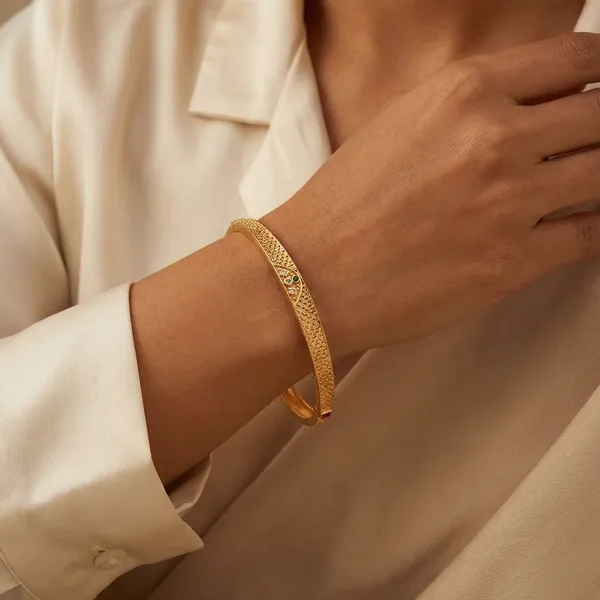 Gold_Plated_Metal_Bangles_For_Women