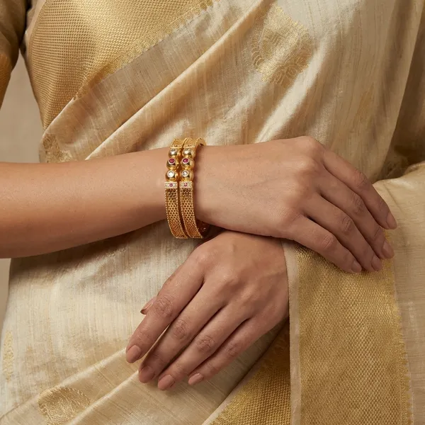 Gold_Plated_Metal_With_Kundan_And_Ruby_Stones_Bangles_For_Women