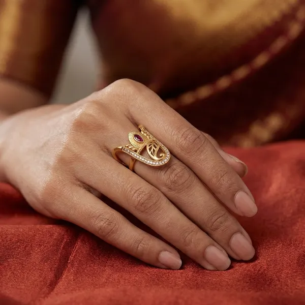 Gold_Plated_Metal_Ring_For_Women