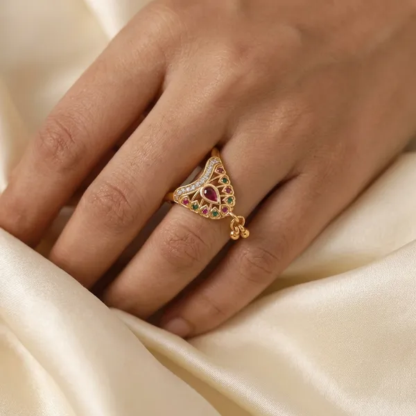 Gold_Toned_Metal_With_Ad_Stones_Ring_For_Women